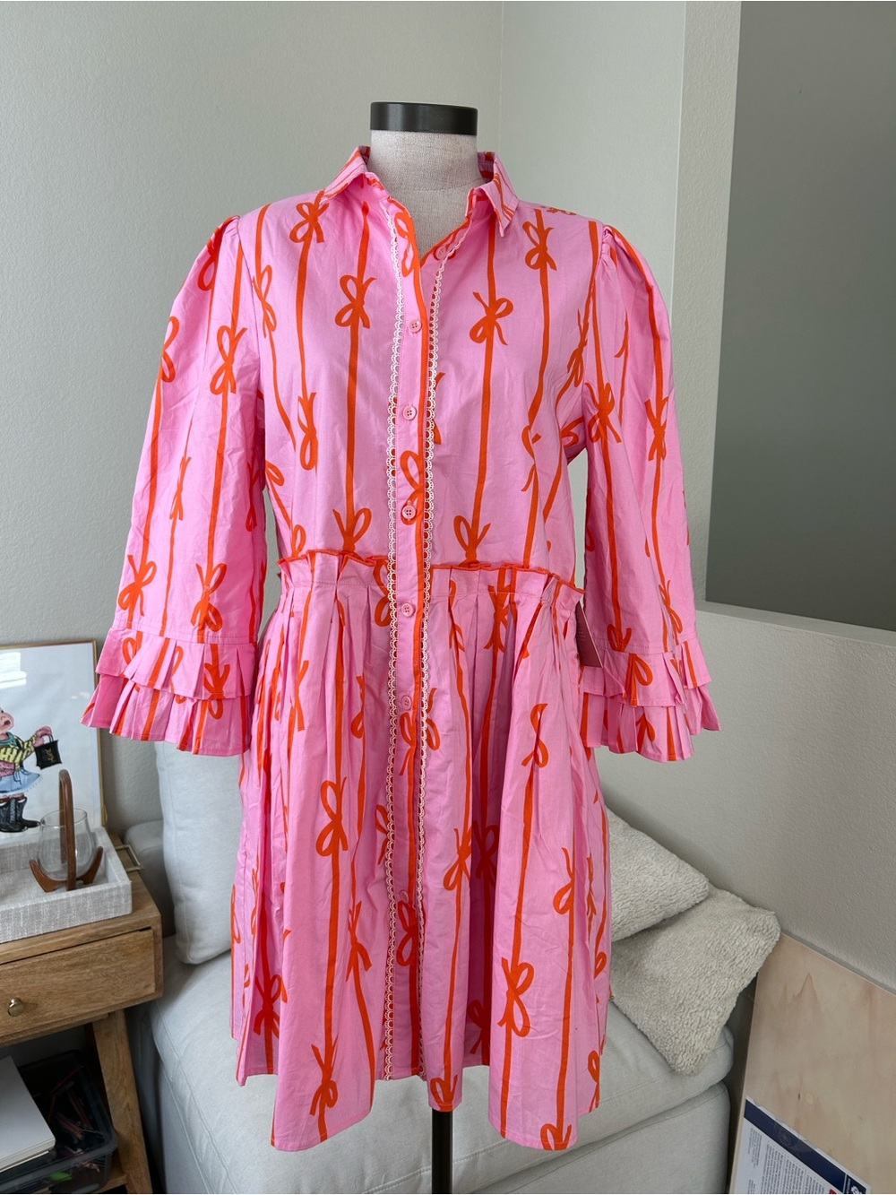 Ivy City Co Pink Button-Front Dress - Picture 2 of 11